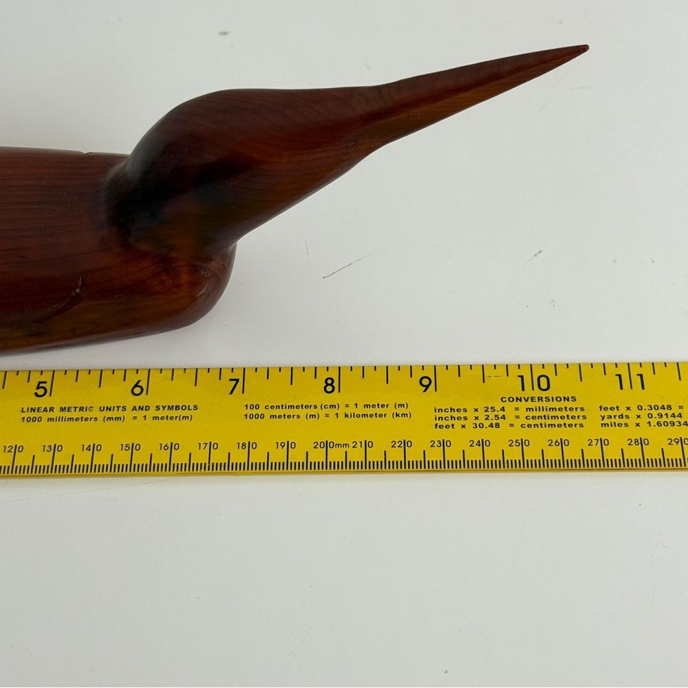 Vintage Handmade Carved Wooden Bird Signed ‘94 - Picture 8 of 10